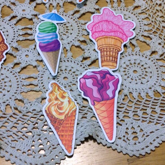 Stickers for cellphones, laptops, lockers, crafting, scrapbooks,ice cream cones - Picture 3 of 5
